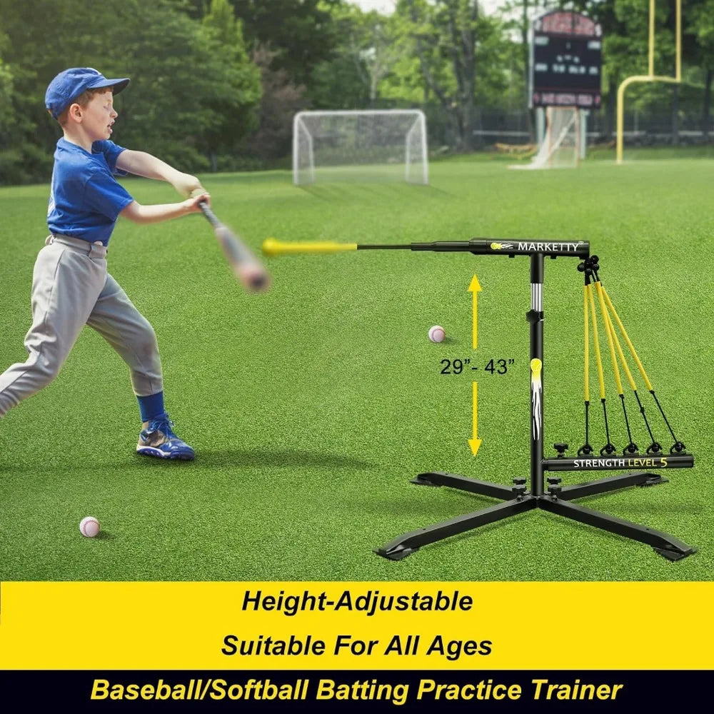 Baseball Hitting/Swing/Practice/Training Aid with 5 Tension Rope
