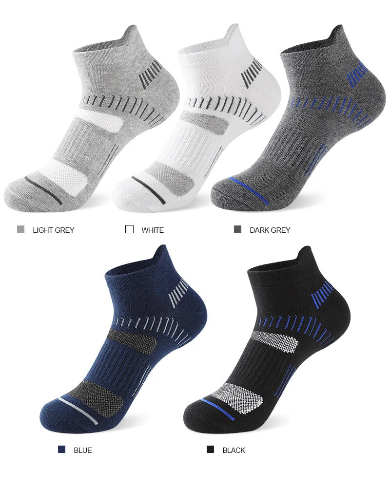 5 Pairs of Men's Sweat Absorbing Basketball Socks
