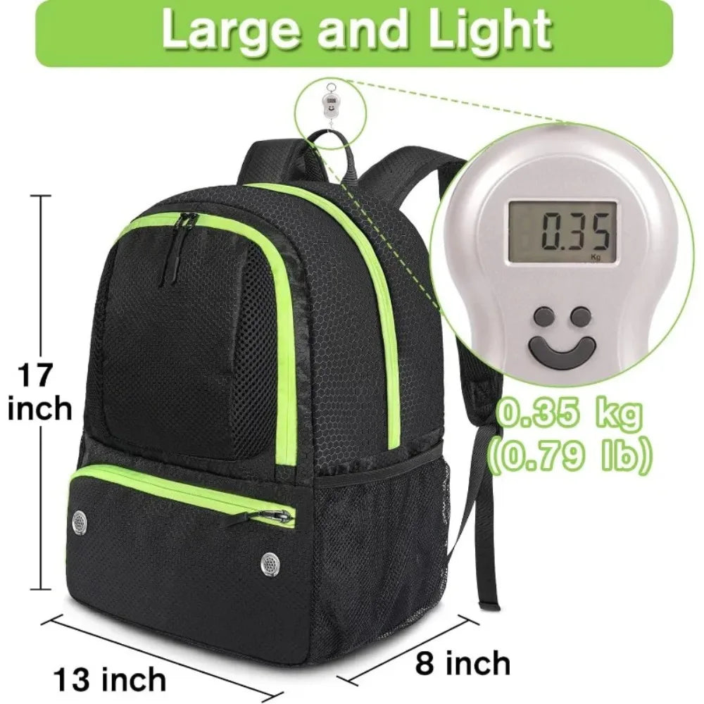 Water Resistant Sport Equipment Backpack w/ Ball Holder