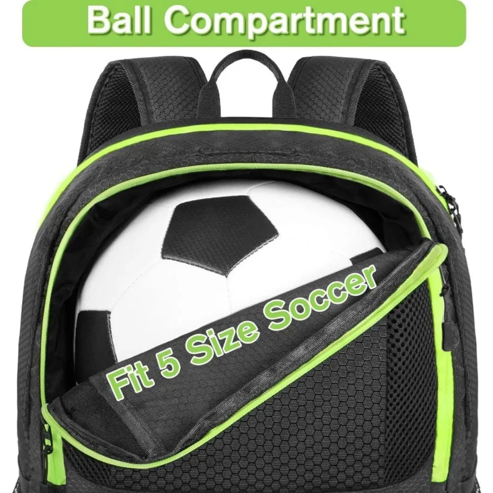 Water Resistant Sport Equipment Backpack w/ Ball Holder