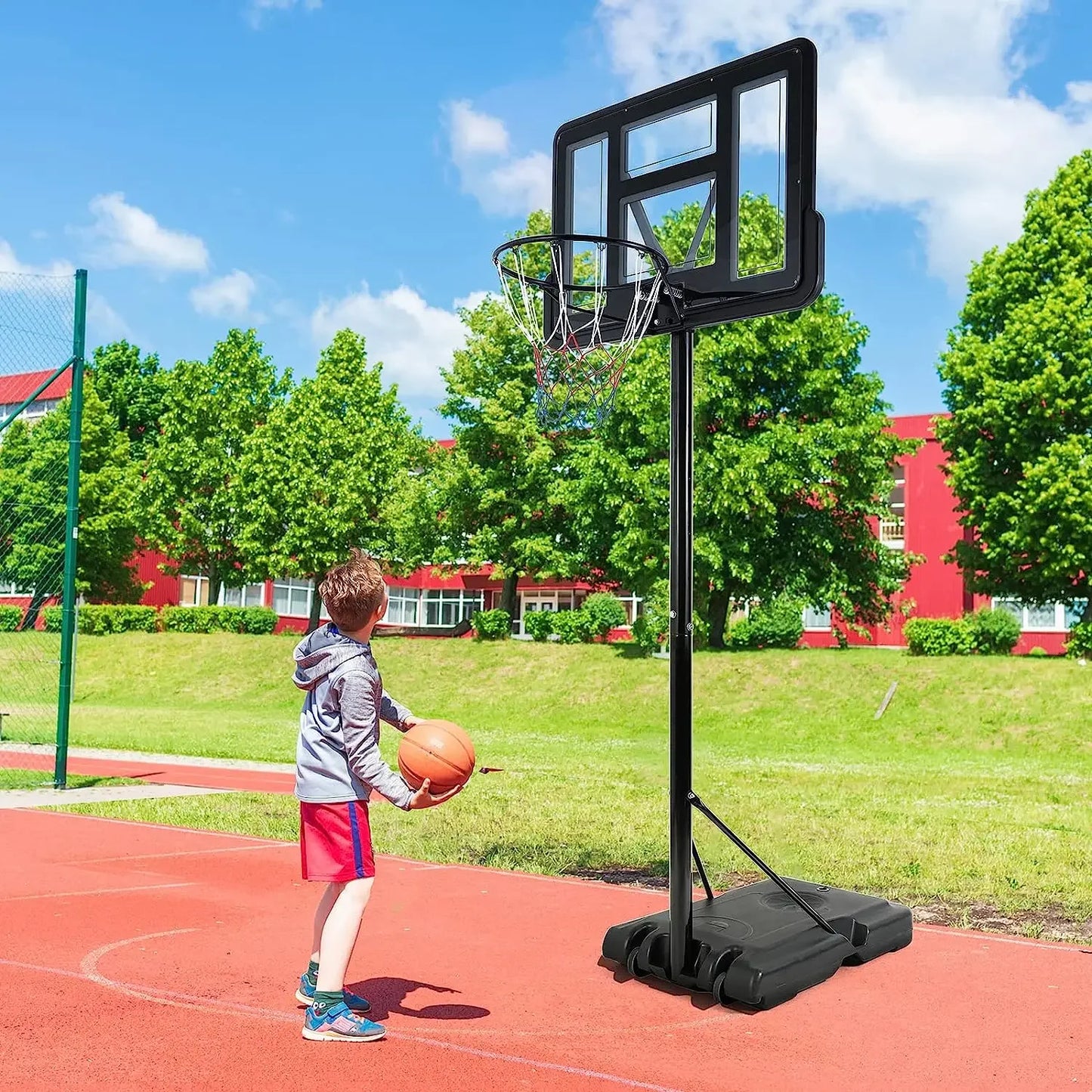 Basketball Hoop Wheeled Height Adjustable Outdoor/Indoor