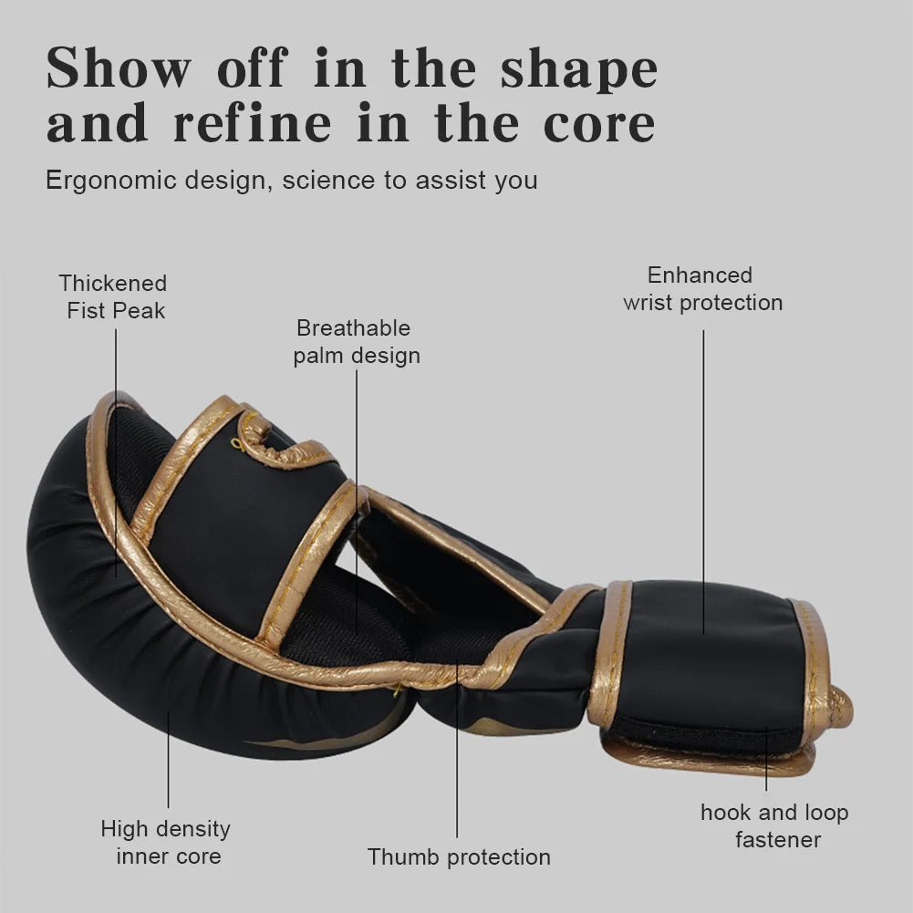 Half Finger Boxing Training Gloves for Adults and Children