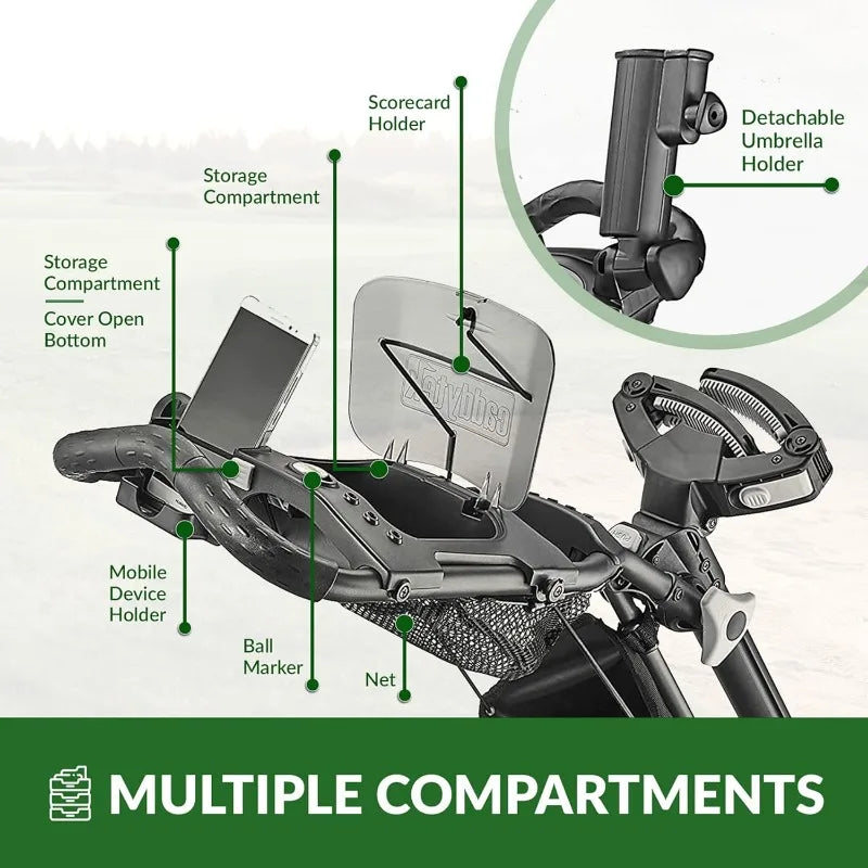 Foldable Collapsible Lightweight Pushcart with Foot Brake