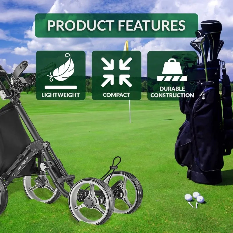 CaddyTek Explorer V8 - 4 Wheel Golf Push Cart
