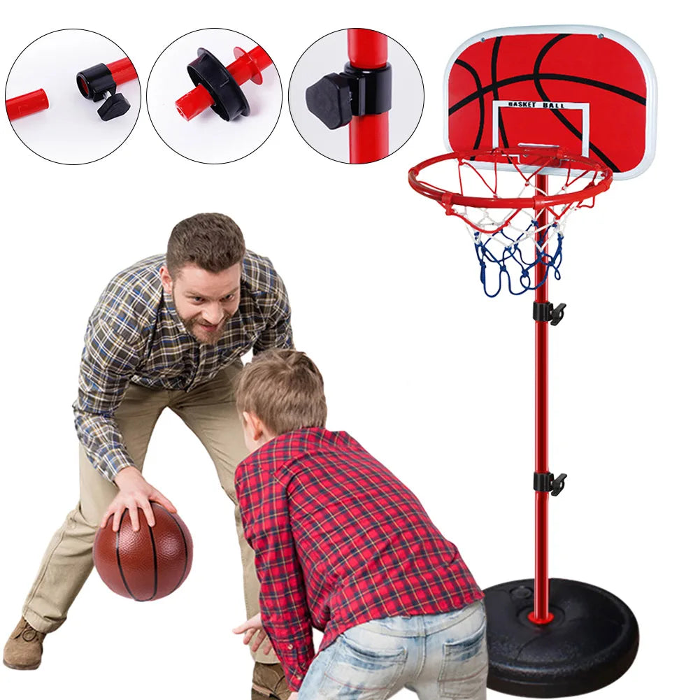 Portable Adjustable Indoor/Outdoor Basketball Set With Pump