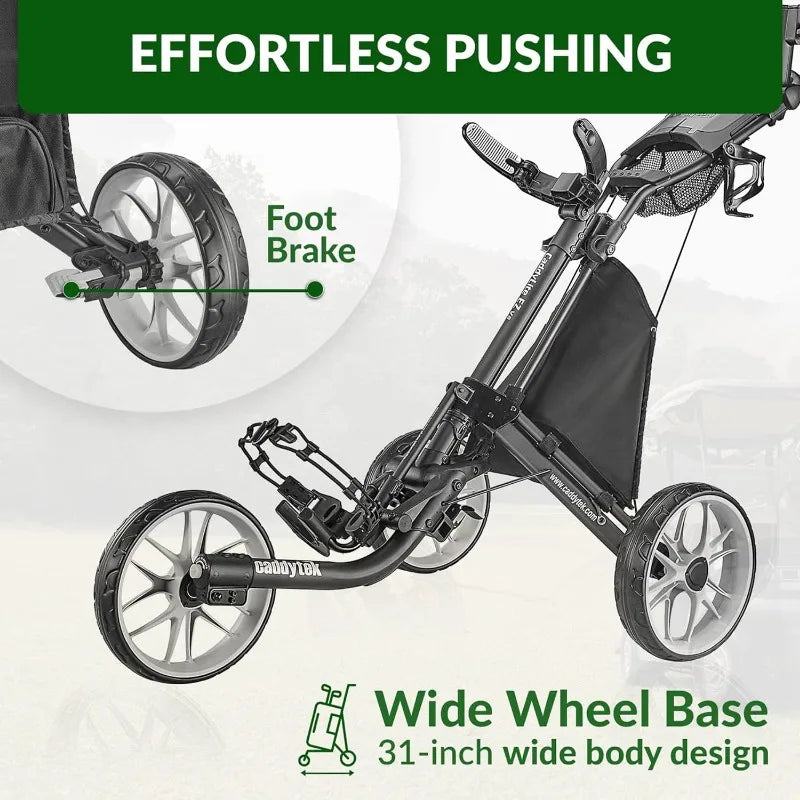 Foldable Collapsible Lightweight Pushcart with Foot Brake