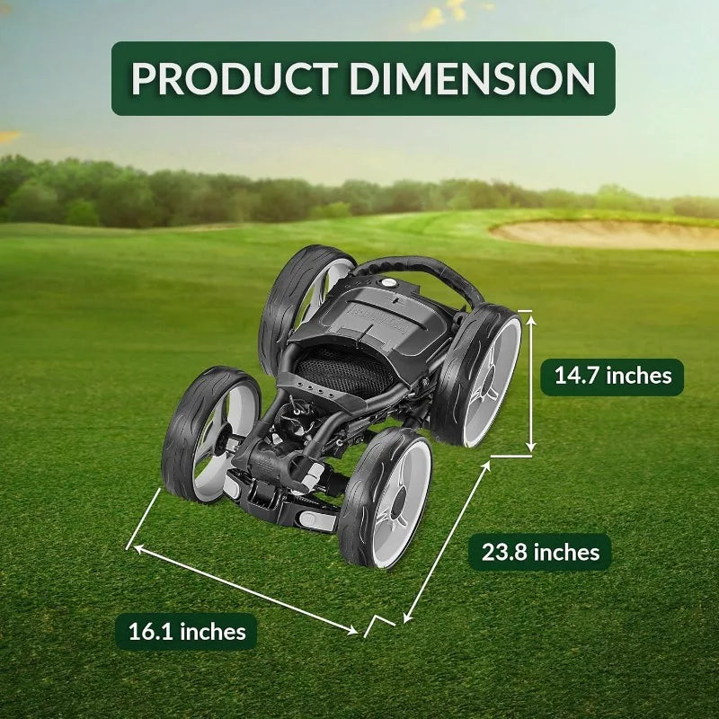 CaddyTek Explorer V8 - 4 Wheel Golf Push Cart