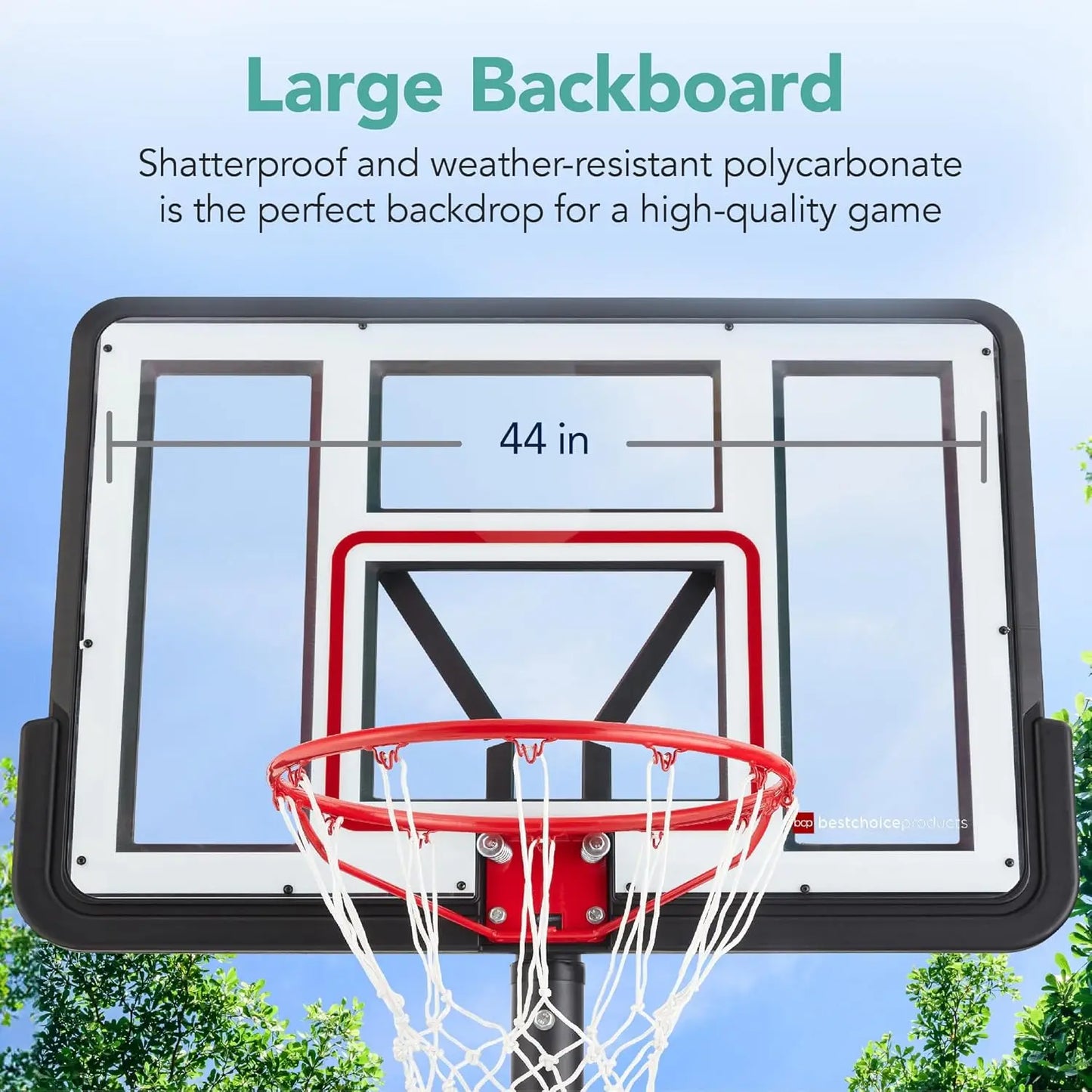 7.5-10ft Height Adjustable Portable Basketball Hoop