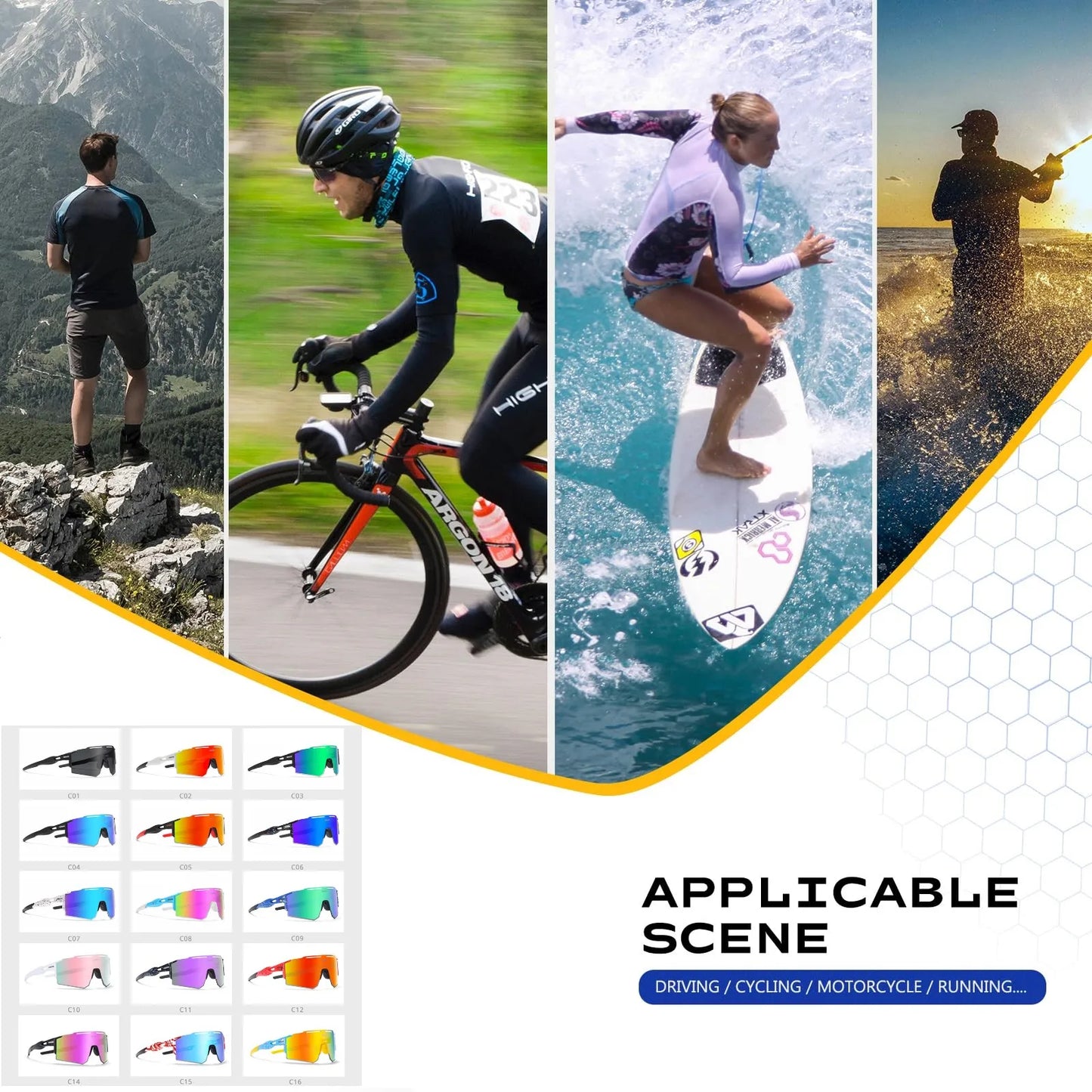 Polarized Sunglasses for Everyone Baseball, Softball, Cycling, Running