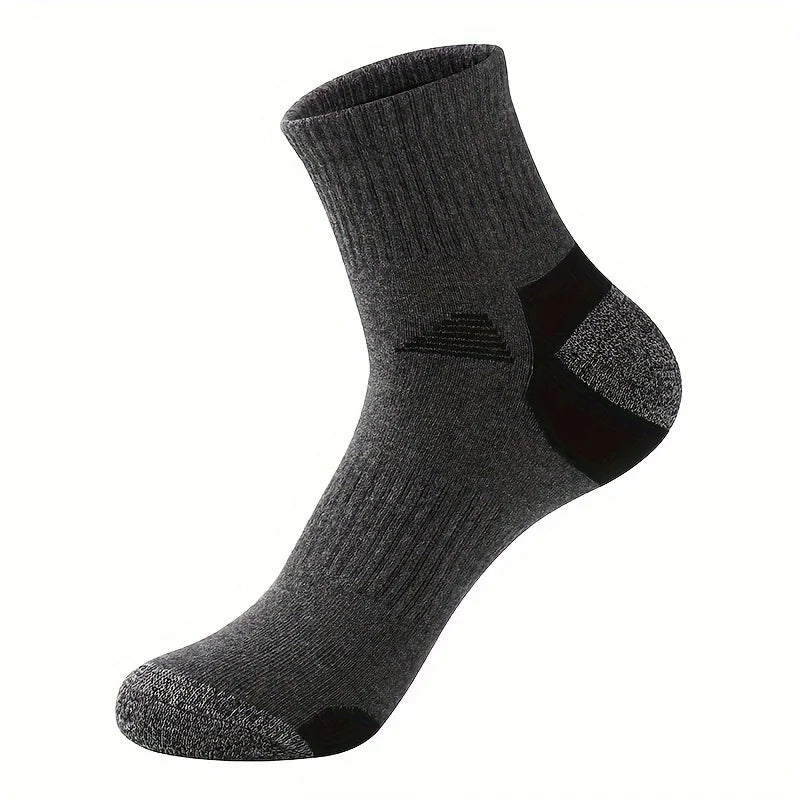 10 Pairs Of Men's Midsole Sweat Wicking Sports Socks