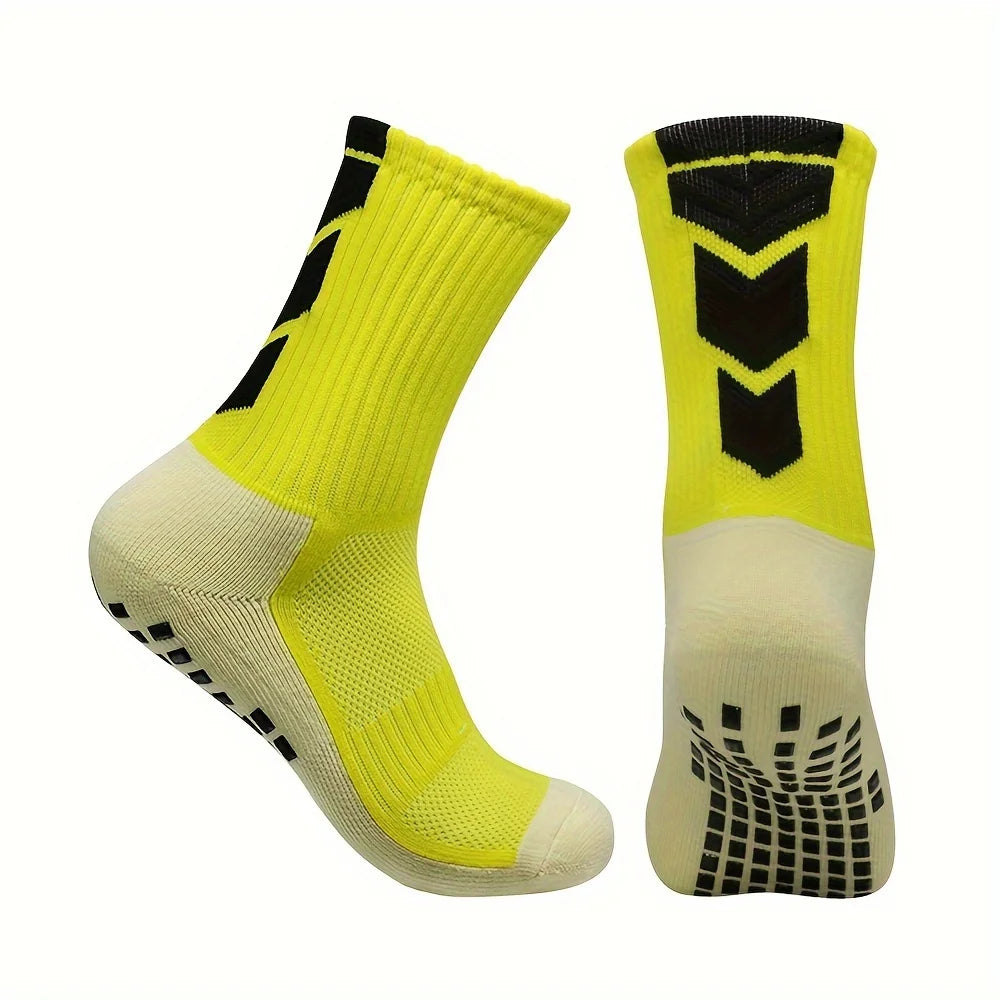 5 Pairs Men's Multi-Color Rubber Soled Tube Socks
