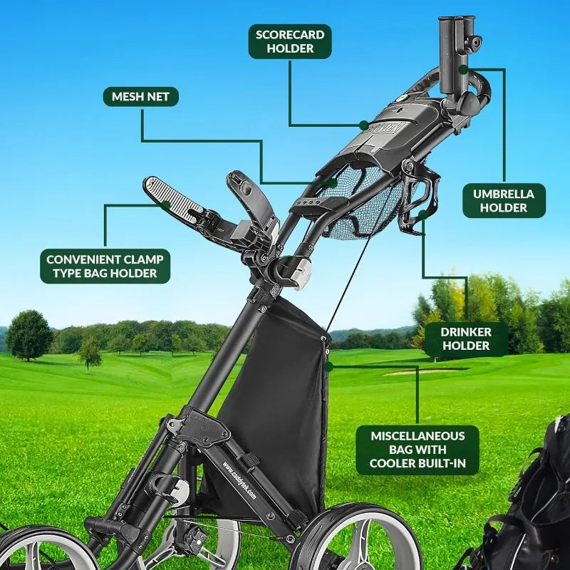 CaddyTek Explorer V8 - 4 Wheel Golf Push Cart