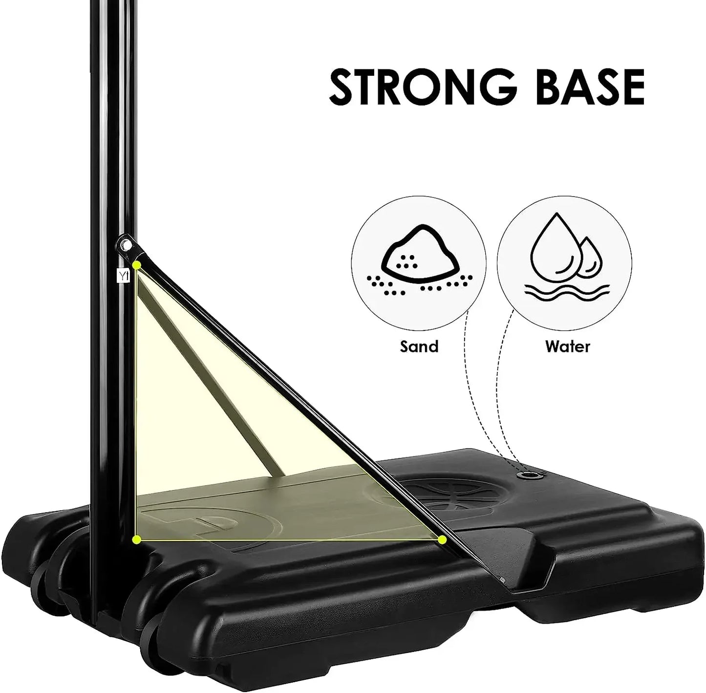 Basketball Hoop Wheeled Height Adjustable Outdoor/Indoor