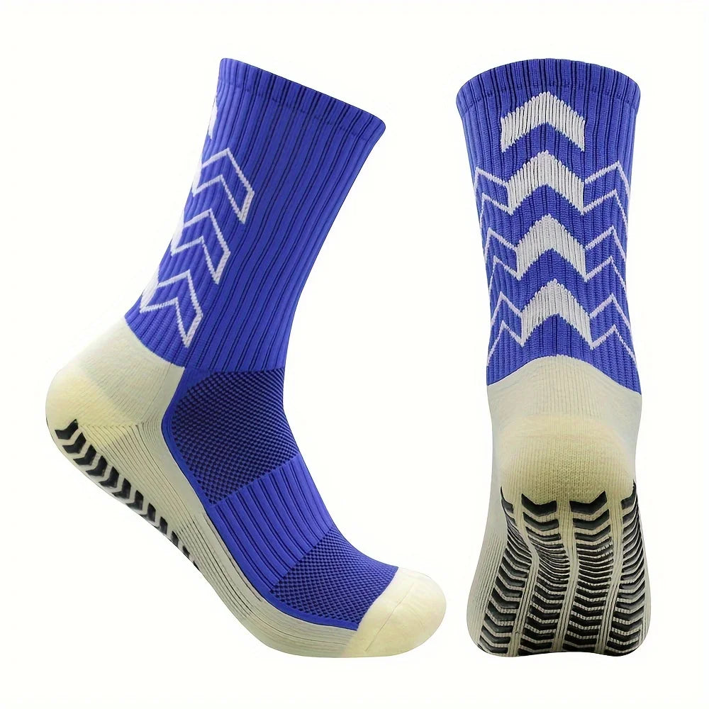 6 Pairs of Men's Long Tube Adhesive Sports Socks