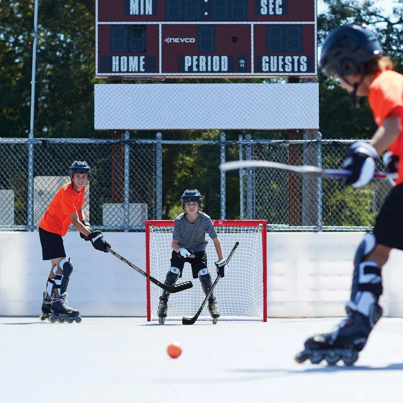 Junior Street Hockey Set (2) Sticks, PVC Goal, Ball, Net - 46"