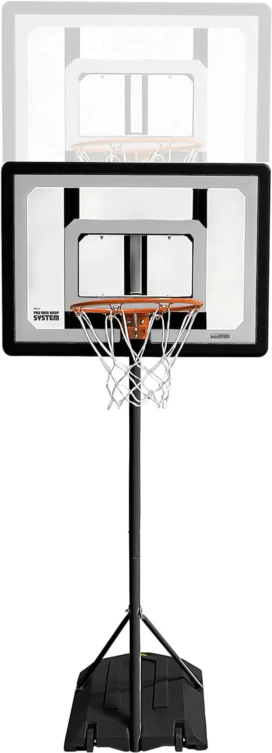 Mini Hoop Basketball System With Adjustable-Height Pole