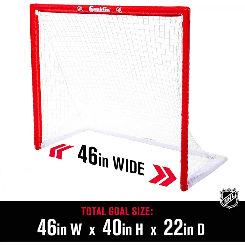 Junior Street Hockey Set (2) Sticks, PVC Goal, Ball, Net - 46"