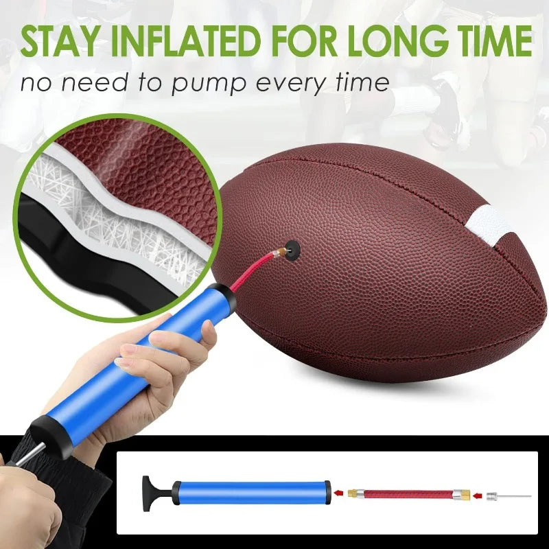 6 Pack Official Inflatable Footballs with Pump