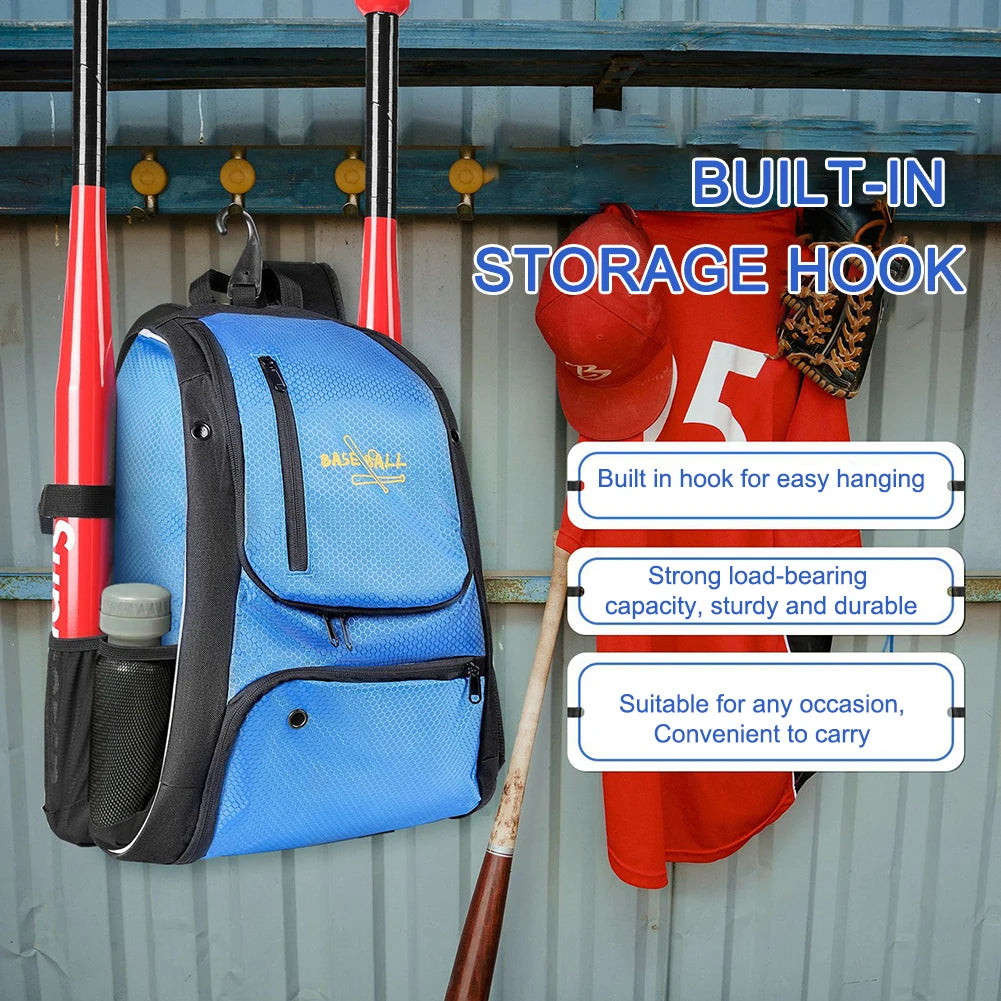 Baseball Equipment Backpack with Shoe Compartment