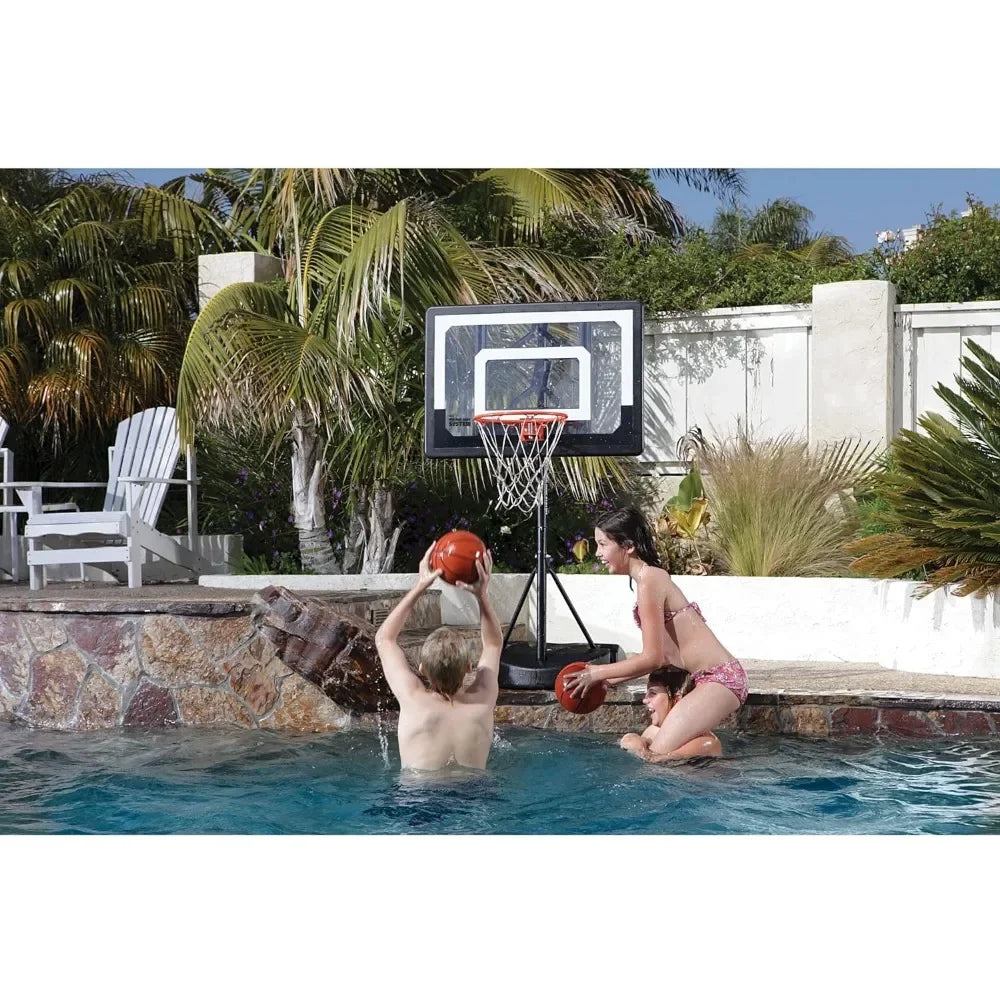 Mini Hoop Basketball System With Adjustable-Height Pole