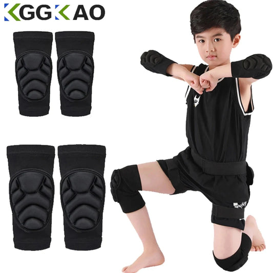 1Pair Thick Sponge Knee Or Elbow Pads Support Football