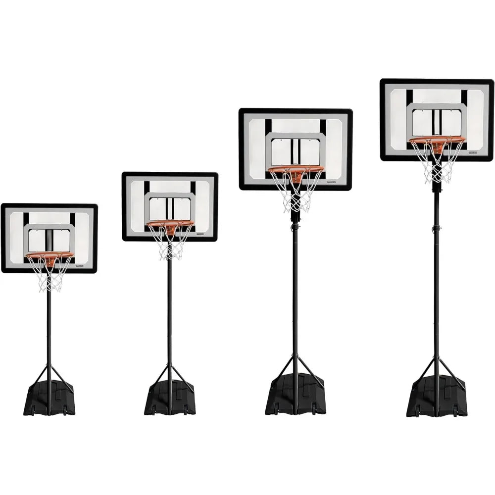 Mini Hoop Basketball System With Adjustable-Height Pole