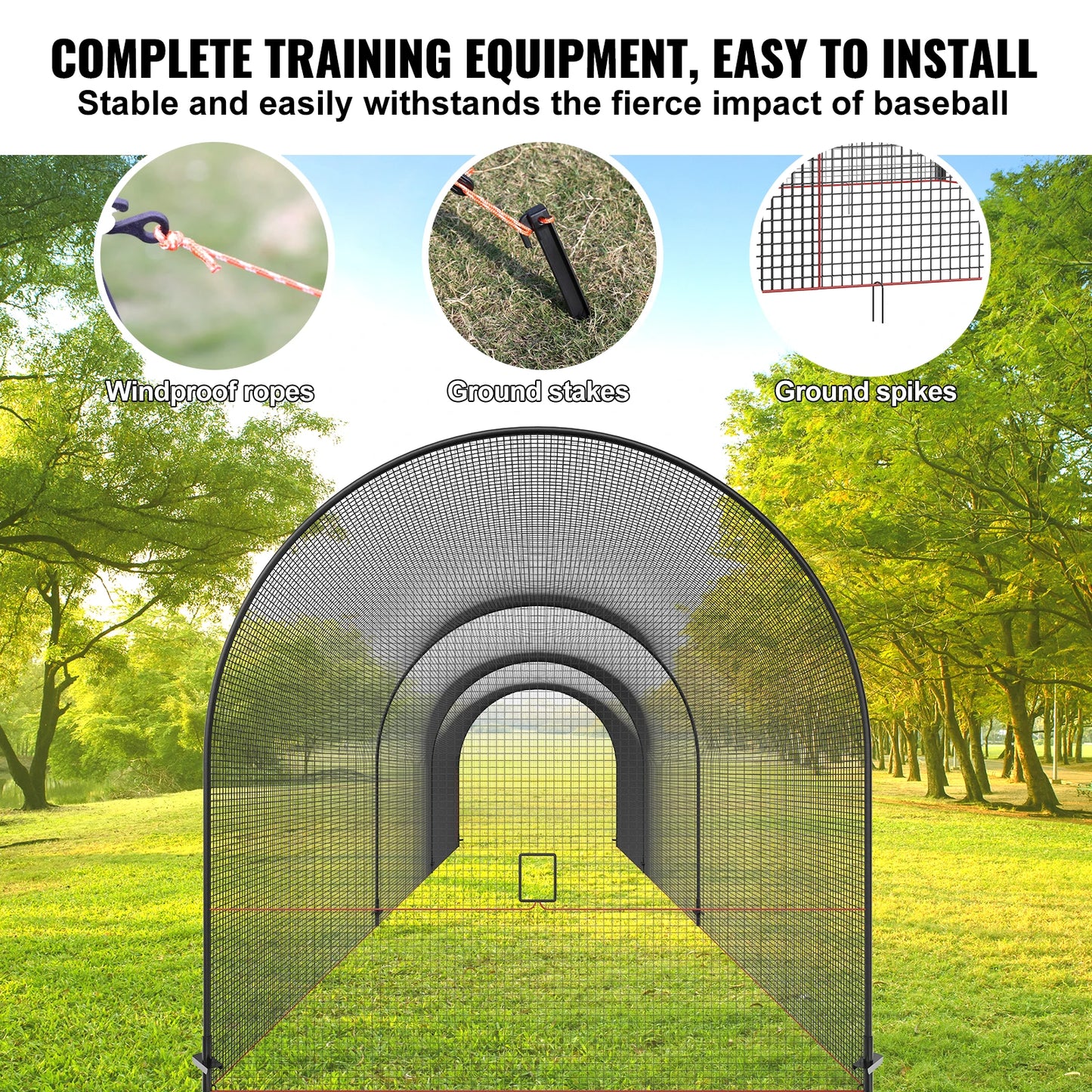 40FT Portable Baseball Batting Cage/Net with Carry Bag