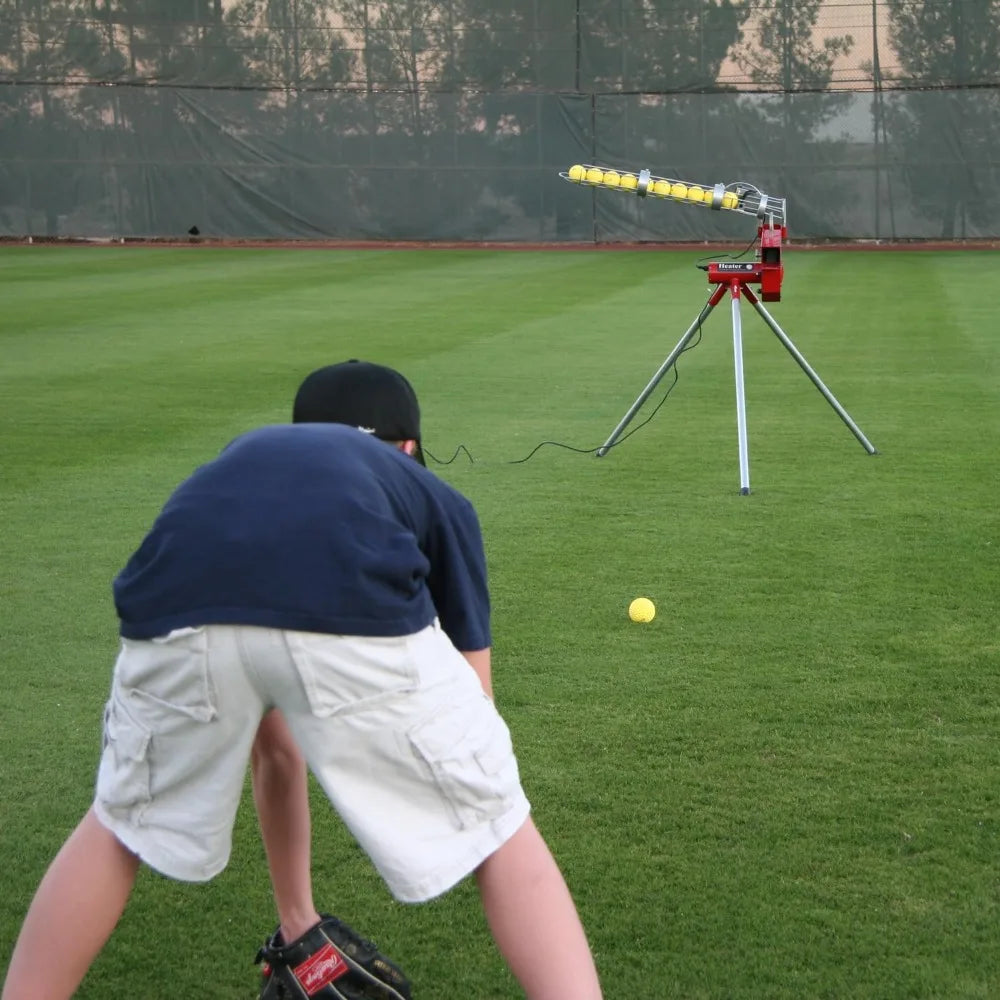 Baseball Pitching Machine with Bonus Ball Feeder