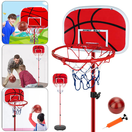 Portable Adjustable Indoor/Outdoor Basketball Set With Pump