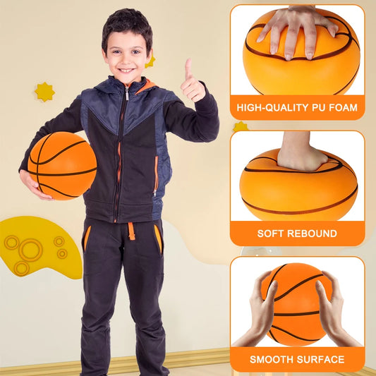 Indoor Mute Bouncing Basketball High Density Soft PU Foam