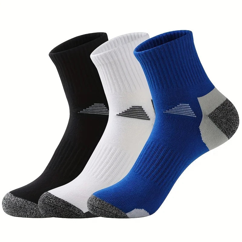 10 Pairs Of Men's Midsole Sweat Wicking Sports Socks