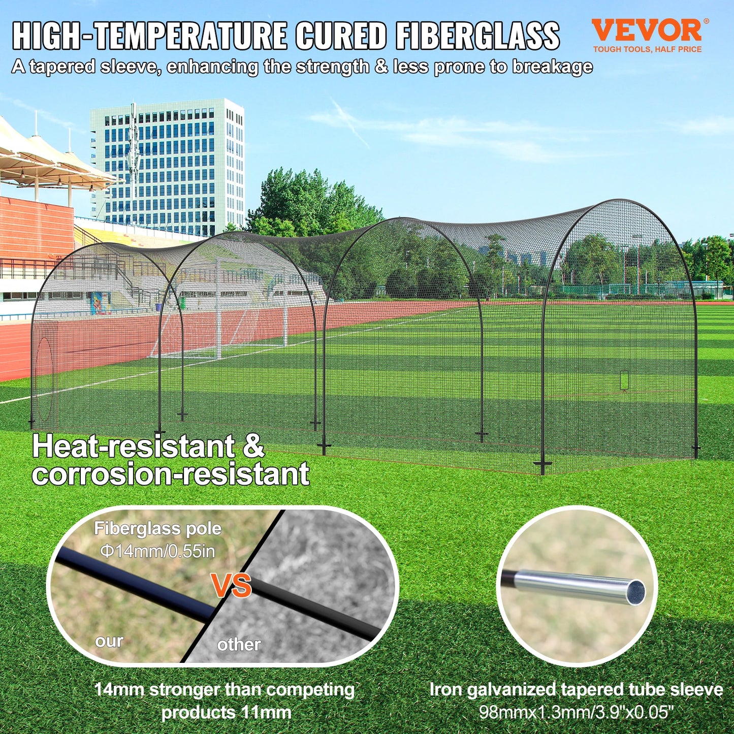 40FT Portable Baseball Batting Cage/Net with Carry Bag