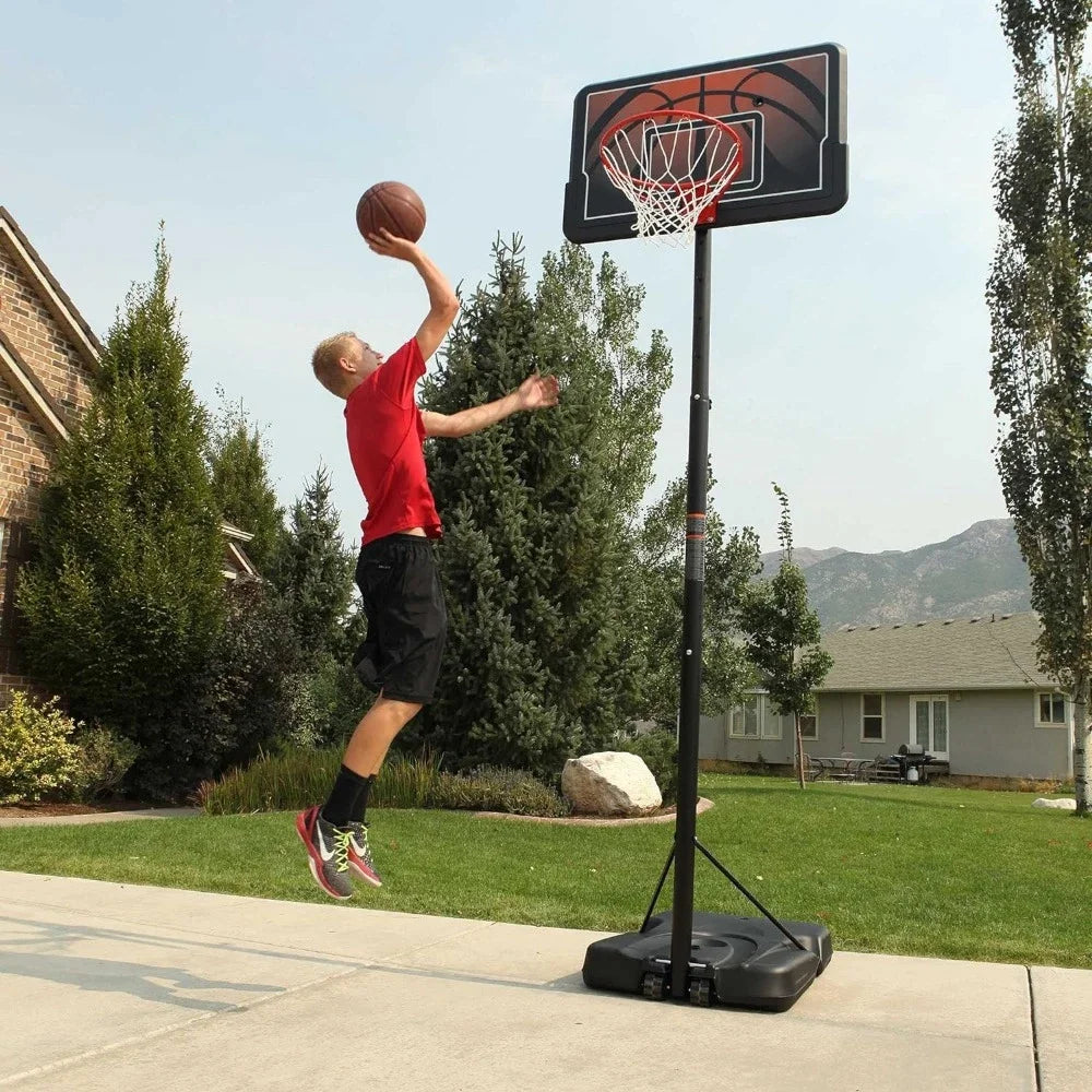 Height Adjustable Portable Basketball System 44 Inch Backboard